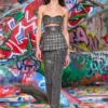 de-orset-fsh1 Basque in Prince of Wales jacquard denim de-orset-fsh1 Basque in Prince of Wales jacquard denim