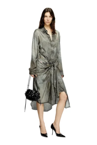d-iletta Wrap dress in denim-look viscose d-iletta Wrap dress in denim-look viscose