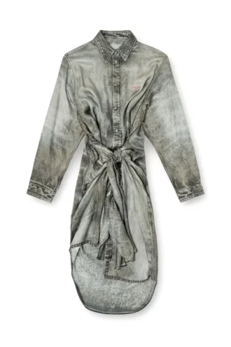 d-iletta Wrap dress in denim-look viscose d-iletta Wrap dress in denim-look viscose