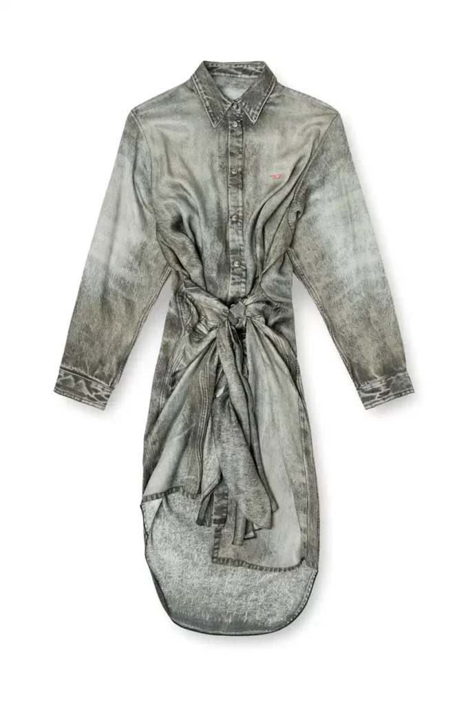d-iletta Wrap dress in denim-look viscose d-iletta Wrap dress in denim-look viscose