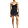 d-inlay-r1 Nylon mini dress with tulle insert d-inlay-r1 Nylon mini dress with tulle insert