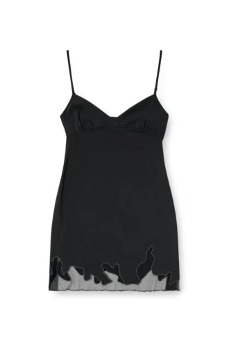 d-inlay-r1 Nylon mini dress with tulle insert d-inlay-r1 Nylon mini dress with tulle insert
