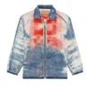 d-krap-fse Jacket in devoré denim with logo d-krap-fse Jacket in devoré denim with logo