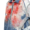 d-krap-fse Jacket in devoré denim with logo d-krap-fse Jacket in devoré denim with logo