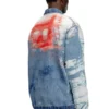 d-krap-fse Jacket in devoré denim with logo d-krap-fse Jacket in devoré denim with logo