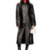 l-ancelot Long padded leather coat l-ancelot Long padded leather coat