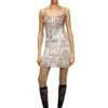 d-longy Mini dress with foil print d-longy Mini dress with foil print