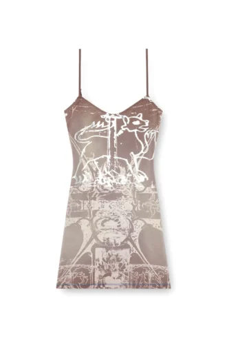 d-longy Mini dress with foil print d-longy Mini dress with foil print