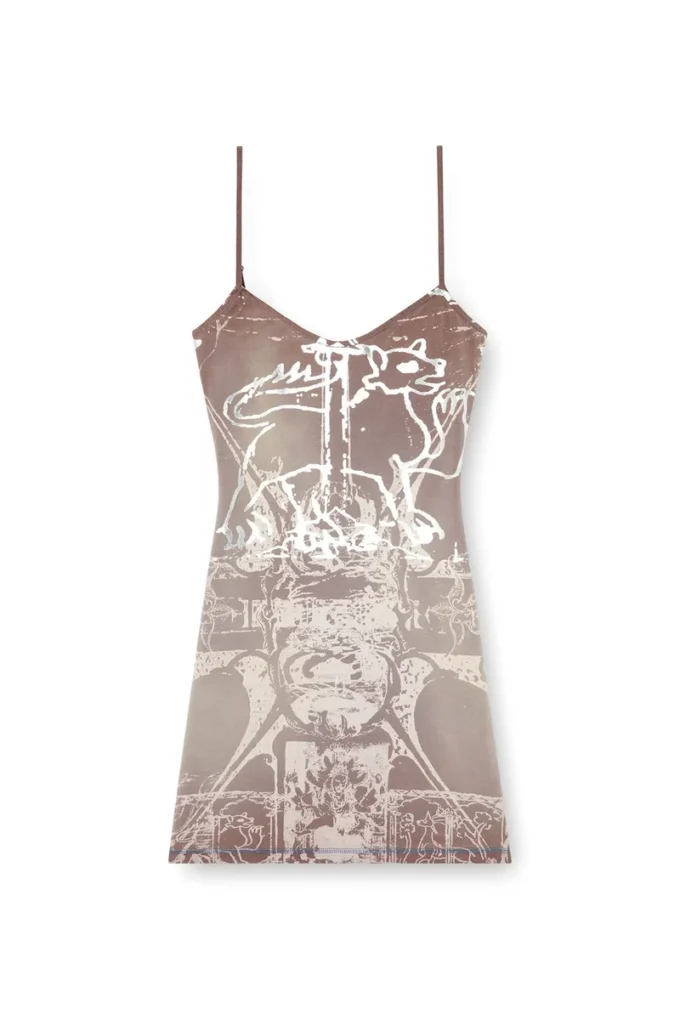 d-longy Mini dress with foil print d-longy Mini dress with foil print