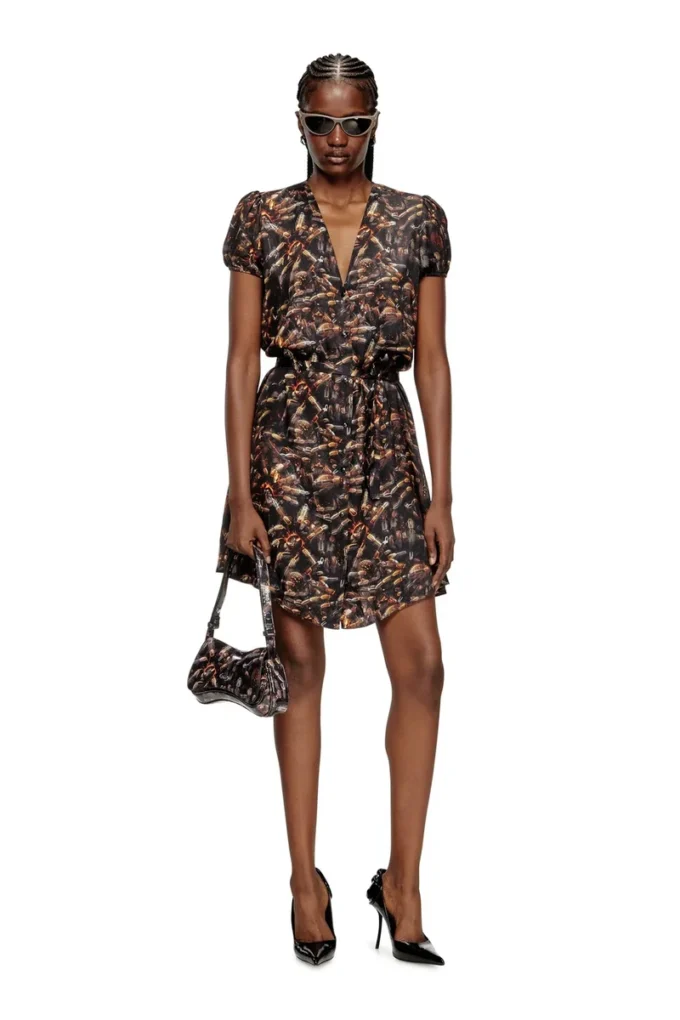 d-ollish Viscose dress with waist belt d-ollish Viscose dress with waist belt