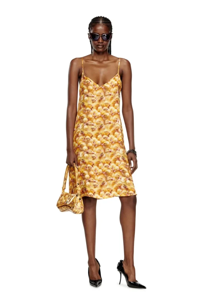 d-ulcet Mini dress in viscose with all-over print d-ulcet Mini dress in viscose with all-over print