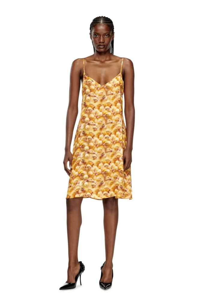 d-ulcet Mini dress in viscose with all-over print d-ulcet Mini dress in viscose with all-over print