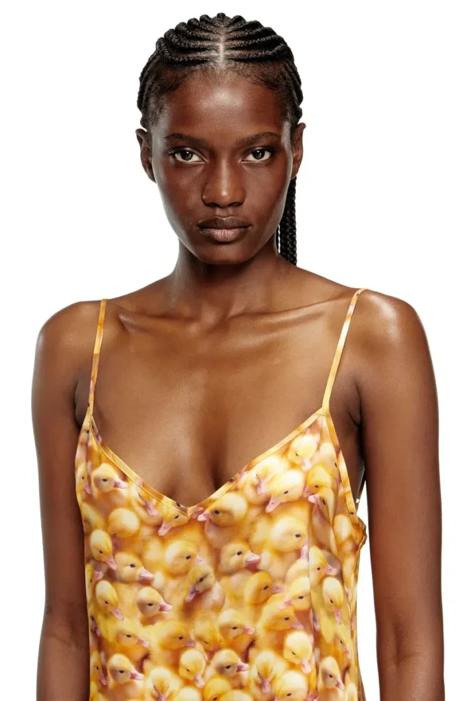 d-ulcet Mini dress in viscose with all-over print d-ulcet Mini dress in viscose with all-over print