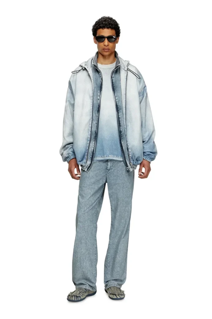 d-wynny jogg Hooded jacket in printed bleach-effect JoggJeans d-wynny jogg Hooded jacket in printed bleach-effect JoggJeans