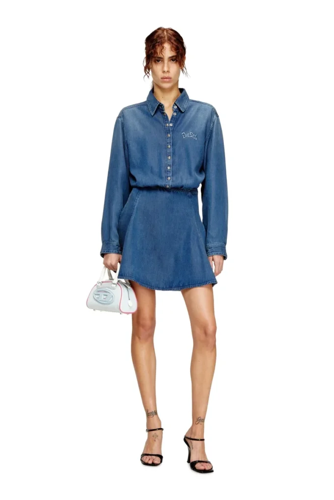 de-drevia-s Denim dress with back embroidery de-drevia-s Denim dress with back embroidery
