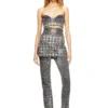 de-toppys-fsh Bralette in Prince of Wales jacquard denim de-toppys-fsh Bralette in Prince of Wales jacquard denim