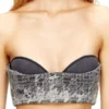 de-toppys-fsh Bralette in Prince of Wales jacquard denim de-toppys-fsh Bralette in Prince of Wales jacquard denim
