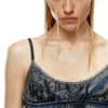 de-verni-fse Top in pinstriped devoré denim de-verni-fse Top in pinstriped devoré denim