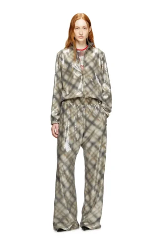 f-erequins Sequined sweater with plaid design f-erequins Sequined sweater with plaid design