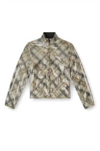 f-erequins Sequined sweater with plaid design f-erequins Sequined sweater with plaid design