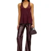 fr-t-ipsya Burgundy tank top with Oval D detail fr-t-ipsya Burgundy tank top with Oval D detail