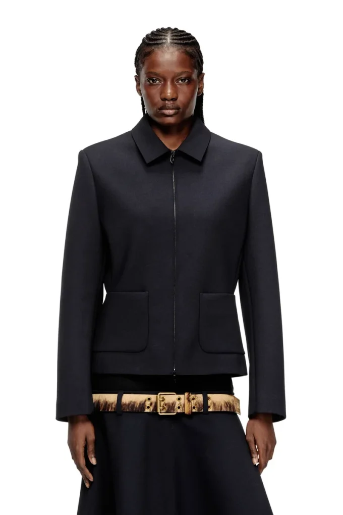 g-cesara-bond Collared jacket in neoprene-bonded fabric g-cesara-bond Collared jacket in neoprene-bonded fabric