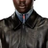 g-inko Bomber vest with distressed effect g-inko Bomber vest with distressed effect