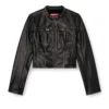 g-lobe Cropped distressed biker jacket g-lobe Cropped distressed biker jacket