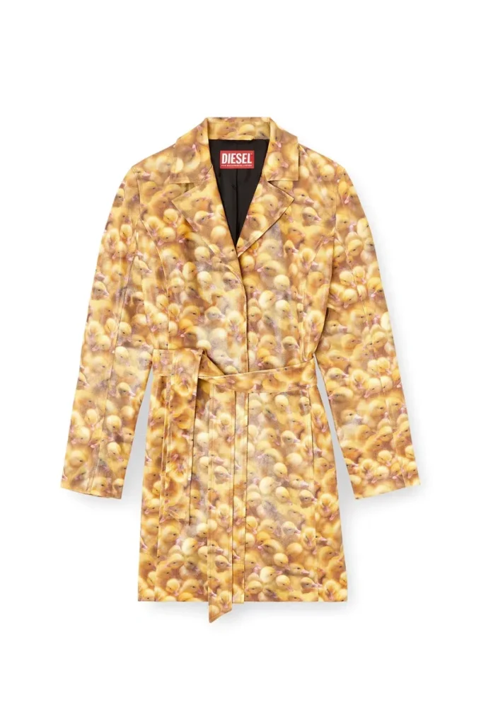 g-oji Trench coat with duck print g-oji Trench coat with duck print