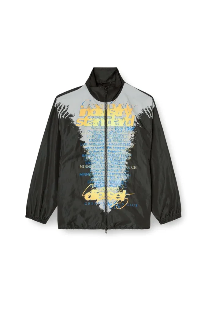 j-erik Tech-jersey jacket with lyrics print j-erik Tech-jersey jacket with lyrics print