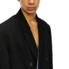 j-ritz Longline cool wool coat in denim detail j-ritz Longline cool wool coat in denim detail