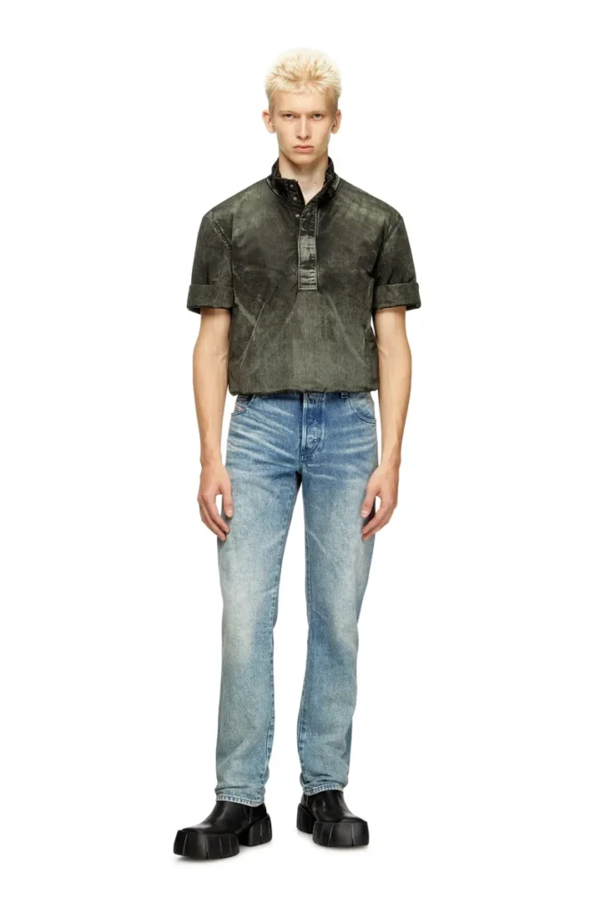 j-valois Short-sleeve jacket in denim-effect nylon j-valois Short-sleeve jacket in denim-effect nylon