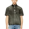 j-valois Short-sleeve jacket in denim-effect nylon j-valois Short-sleeve jacket in denim-effect nylon