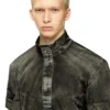 j-valois Short-sleeve jacket in denim-effect nylon j-valois Short-sleeve jacket in denim-effect nylon