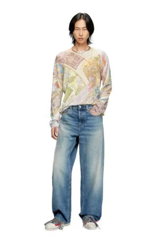 k-renton Linen jumper with medieval print k-renton Linen jumper with medieval print