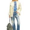 l-aconic Patent shearling jacket l-aconic Patent shearling jacket