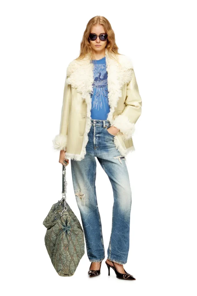 l-aconic Patent shearling jacket l-aconic Patent shearling jacket