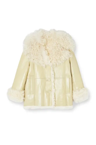 l-aconic Patent shearling jacket l-aconic Patent shearling jacket