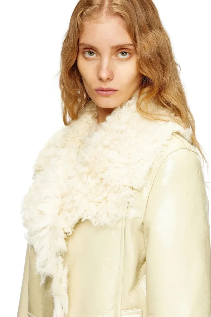 l-aconic Patent shearling jacket l-aconic Patent shearling jacket