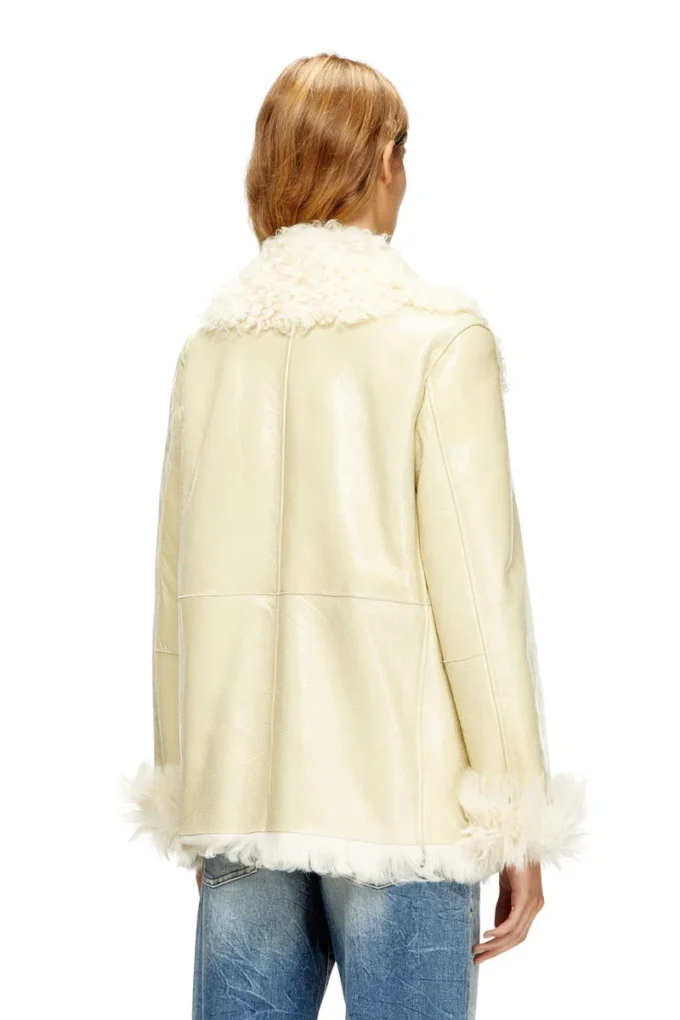 l-aconic Patent shearling jacket l-aconic Patent shearling jacket