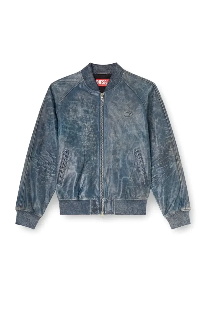 l-cobb Bomber jacket in treated leather l-cobb Bomber jacket in treated leather
