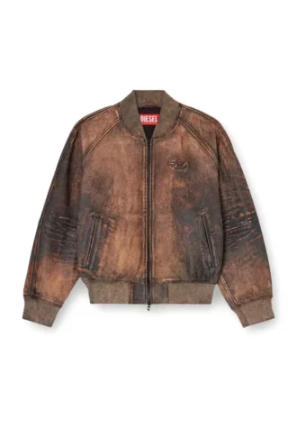 l-cobb-fem Bomber jacket in distressed leather l-cobb-fem Bomber jacket in distressed leather