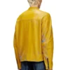 l-evert-a Treated leather biker jacket with faded logo l-evert-a Treated leather biker jacket with faded logo