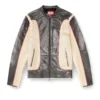 l-evert Trompe l’oeil-effect leather biker jacket l-evert Trompe l’oeil-effect leather biker jacket
