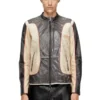 l-evert Trompe l’oeil-effect leather biker jacket l-evert Trompe l’oeil-effect leather biker jacket