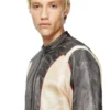 l-evert Trompe l’oeil-effect leather biker jacket l-evert Trompe l’oeil-effect leather biker jacket