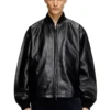 l-khat Waxed-leather bomber jacket l-khat Waxed-leather bomber jacket
