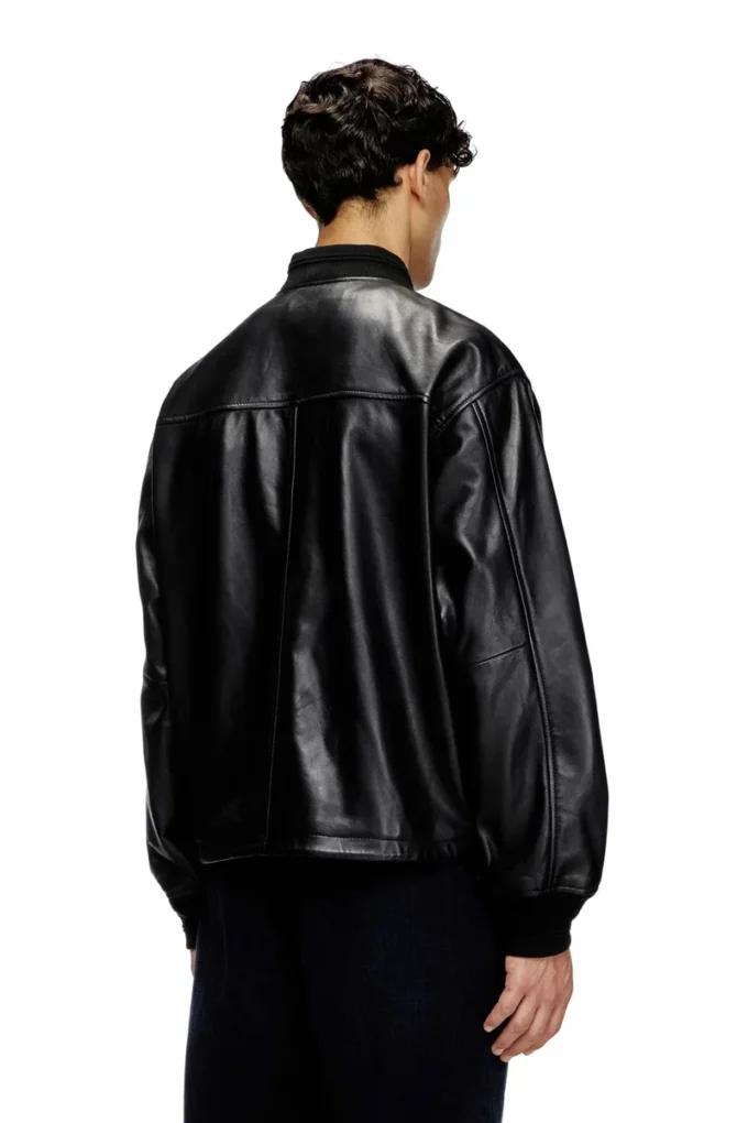 l-khat Waxed-leather bomber jacket l-khat Waxed-leather bomber jacket