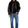 l-nyman Varsity bomber jacket in cotton and leather