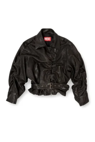 l-oys Belted jacket in boiled leather l-oys Belted jacket in boiled leather